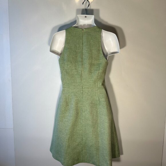 Banana Republic SZ 12 Green Linen Blend Dress Wardrobe Staple Career Dressy Mode - Picture 6 of 10